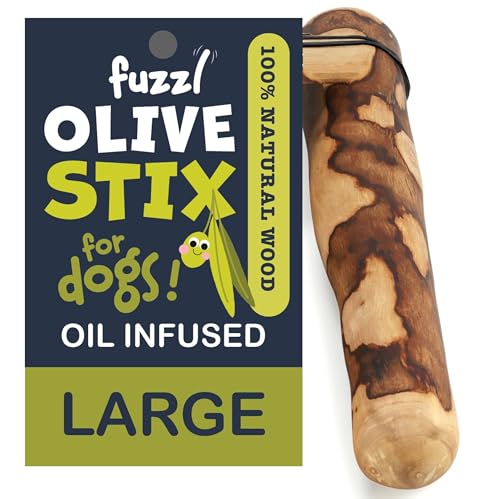 Fuzzl Olive Stix Kauspielzeug für große Hunde, natürliches Kauspielzeug für große Hunde, robustes Hundespielzeug, Hundeknochen, langlebiges Kauspielzeug für aggressive Kauer, starkes Hundespielzeug von Fuzzl