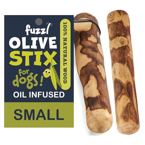 Fuzzl Olive Stix Kauspielzeug für kleine Hunde, natürliches Kauspielzeug für kleine Hunde, robustes Hundespielzeug, Hundeknochen, langlebig, Kauspielzeug für aggressive Kauer, starkes Hundespielzeug von Fuzzl