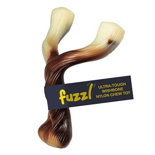 Fuzzl Ultra Tough Nylon Dog Chew Toy - Beef Flavour Wishbone Tough Dog Toys for Extreme Chewers Dog Bone Long Lasting Dog Chew Toys for Aggressive Chewers Strong Dog Toy Dogs Durable Puppy Toys von Fuzzl