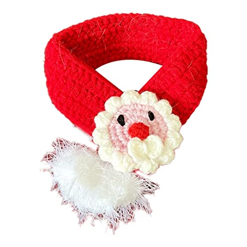 Haustier-Weihnachtsschal, Handgefertigt, Gestrickt, Warm, Bequem, Hunde-Winterschal für Katzen, Welpen (MB-Pokal) von Fybida