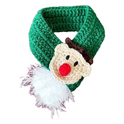 Haustier-Weihnachtsschal, Handgefertigt, Gestrickt, Warm, Bequem, Hunde-Winterschal für Katzen, Welpen (S A-Pokal) von Fybida