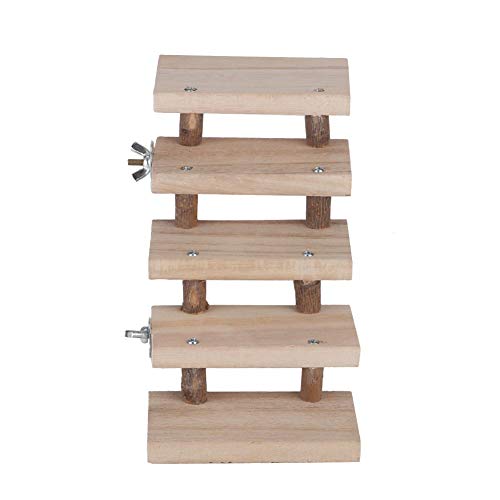 Fydun 5 Schichten Holz Hamster Leiter Klettertreppen Haustier Geschenk Käfig Zubehör Leitern Hamster Plattform von Fydun