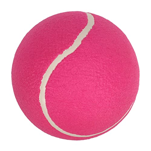 Fydun 8-Zoll-Jumbo-Tennisball, Tragbar, Aufblasbarer Gummikern, Plüschfilz, Jumbo-Signatur-Tennisball für, Haustiere, Rosa, Angewandte Familie (PINK) von Fydun