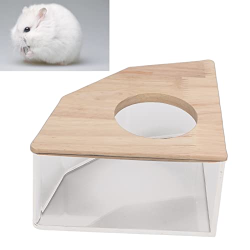 Fydun Hamster-Badebox, Rechtwinkliger Ventilator, Acryl, Sicheres Hamster-Sandbad für Kleine Haustiere, Hamsterhäuser, Lebensräume, Hamster-Sandbad-Set, Tablett, Ecktöpfchen, Niteangel von Fydun