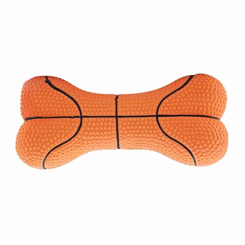 Fydun Haustier-Hunde-Ornamente, Bissfeste Latex-Knochen-Kauornamente für Welpen, für Familien (Basketball) von Fydun