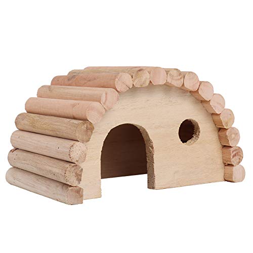 Fydun Hölzernes Hamsterbogenbett, Kleines Tier, Warmes Haus, Hamsternest, Holzspielzeug von Fydun