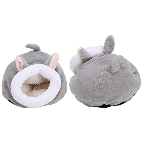 Fydun Mini Cute Cotton Warm Pet Hamster Slee Kleintier Eichhörnchen Haus Käfig Ornamente für Familien (graues Baby) von Fydun