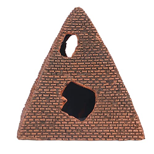 Fydun Mini-Pyramide, Aquarium-Dekoration, Fisch, Garnelen, Unterschlupf, Ruhehöhle, Versteck, Lebensraum, 5 Löcher, Aquarium-Ornament für Familien von Fydun