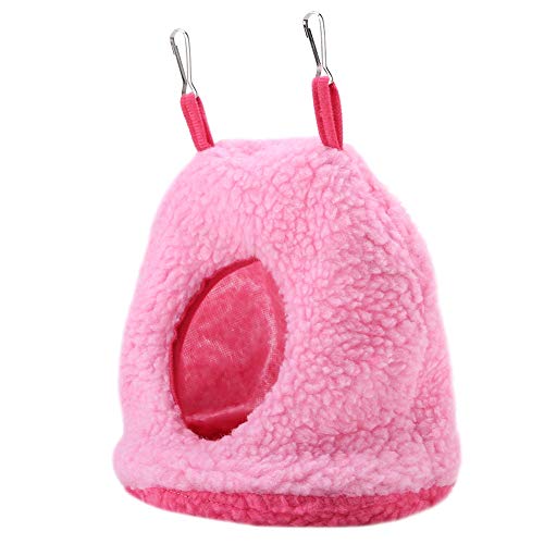 Fydun Papageiennest, Berber-Fleece, Warme Plüsch-Hängematte, Hängeschaukel, Betthöhle für Haustier, Vogel, Dunkelbraun, für Familien (PINK) von Fydun