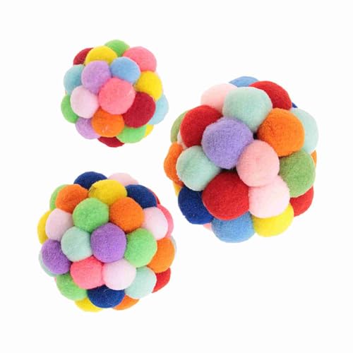 Fydun Pet Bunte Plüschornamente Spielball Hund Welpe Katze Übung Interaktives Trainingsgerät S für Familien (L) von Fydun