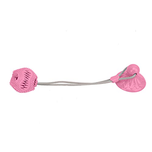 Fydun Saugnapf-Kauornamente für Hunde, Molar, Kugelförmiger Leaker, Saugglocke, Hundeseil, Ballornamente für Hunde, Pink (Rosa) von Fydun