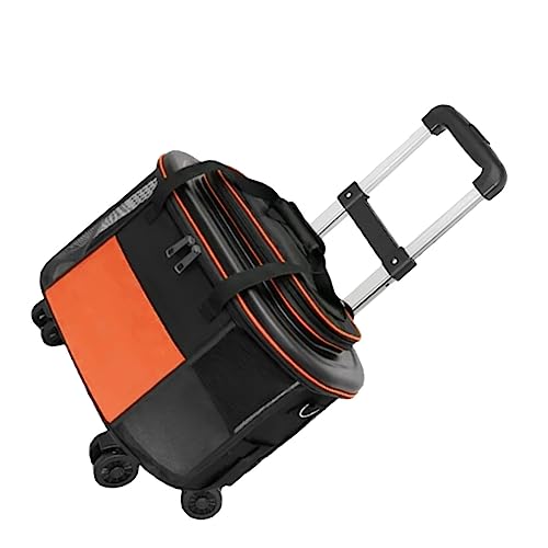 Fydun Tragbarer Haustier-Trolley, Atmungsaktiv, für Hunde und Katzen, mit Rollen, Haustierkoffer für Ausgehen, Reisen, Blau, für Familien (ORANGE) von Fydun