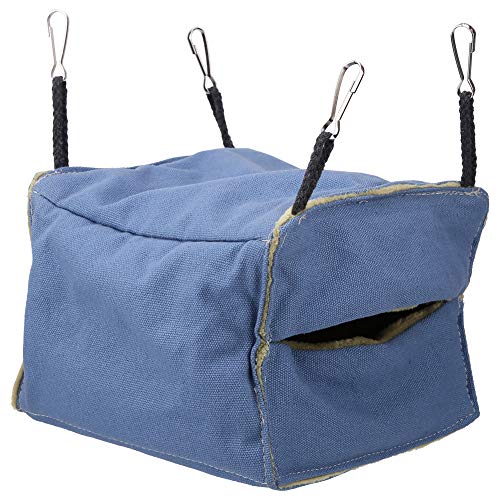 Fydun Winter Warn Pets Beg Blue Papageien-Nesttasche Zum Aufhängen, Hängematte für Vögel, Eclectus-Sittiche (S 18,5 x 10,2 x 2,6 Zoll) von Fydun