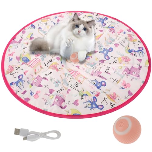 Fyeme Interaktives Katzenspielzeug Ball mit Jagdhaube Interactive Cat Toy mit 2 Modi Katzenspielzeug Elektrisch Ball für Stimulieren Sie Den Jagdinstinkt Ihrer Katze von Fyeme