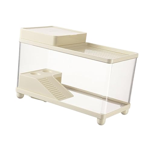 FytStycale Aquarium für Schildkröten, transparentes Terrarium mit Plattform und Entwässerung, Beige FytStycale Aquarium für Schildkröten, transparentes Terrarium mit Plattform und Entwässerung, Beige von FytStycale