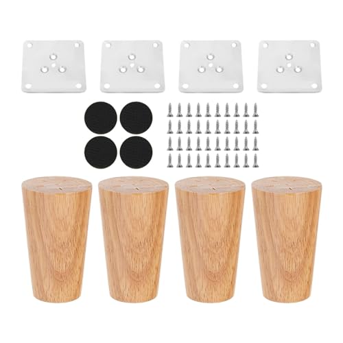 FytStycale Holzbein Set für Schrank Und Sofa – 4er Pack, Höhe 8cm von FytStycale