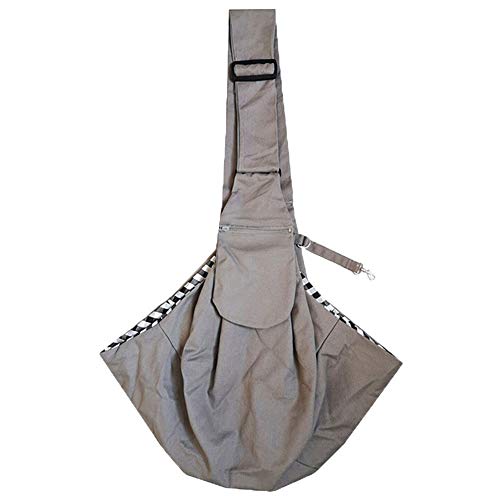 G-LIKE Hunde Katzen Haustier Umhängetasche – Outdoor Haustiertasche Schultertasche Tragetasche mit Verstellbarem Schultergurt Weiche Hundetasche Katzentasche Tragebeutel im Freien für Kleintier (Grau) von G-LIKE