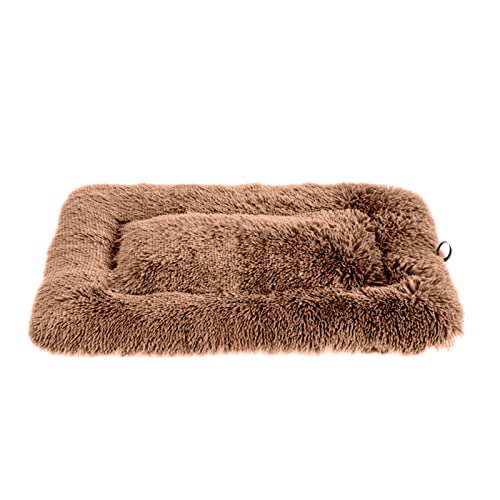 GADXE -Hundebett, beruhigendes Hunde-Katzenbett, weich und flauschig, Haustierkissen, selbstwärmende Welpenbetten, maschinenwaschbar Ergonomisches Kissen 60 40 (Brown, One Size) von GADXE