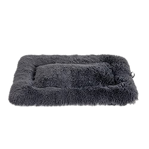 -Hundebett, beruhigendes Hunde-Katzenbett, weich und flauschig, Haustierkissen, selbstwärmende Welpenbetten, maschinenwaschbar Ergonomisches Kissen 60 40 (Dark Gray, One Size) von GADXE