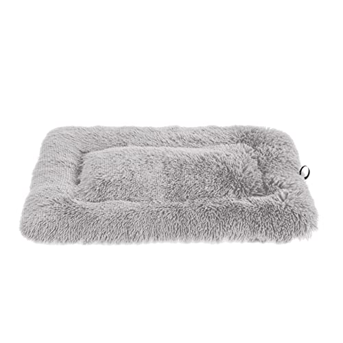 -Hundebett, beruhigendes Hunde-Katzenbett, weich und flauschig, Haustierkissen, selbstwärmende Welpenbetten, maschinenwaschbar Ergonomisches Kissen 60 40 (Grey, One Size) von GADXE