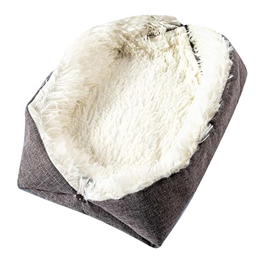 Maschinenwaschbares -Hundebett, beruhigendes Hunde- und Katzenbett, weiches und flauschiges Kuschelkissen für Haustiere, selbstwärmende Welpenbetten Gel Kopfkissen 40 80 Testsieger (White, One Size) von GADXE