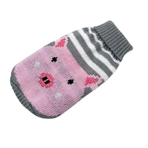 GAGALU Jersey de Perros Ropa De Perro De Invierno Ropa De Suéter De Navidad Cálido Ropa De Mascota-Cerdo Rosa-Metro von GAGALU