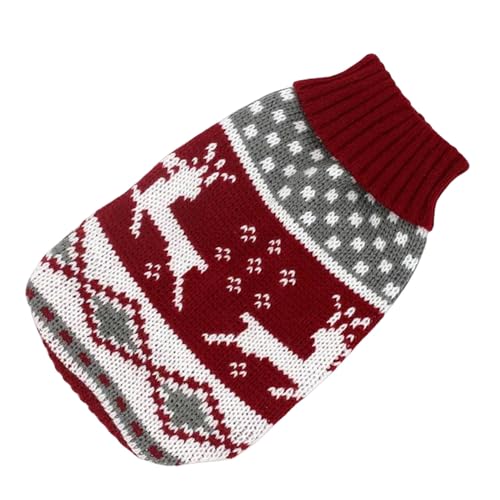 GAGALU Jersey de Perros Ropa De Perro De Invierno Ropa De Suéter De Navidad Cálido Ropa De Mascota-Ciervo Rojo-Metro von GAGALU