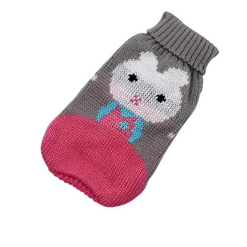 GAGALU Jersey de Perros Ropa De Perro De Invierno Ropa De Suéter De Navidad Cálido Ropa De Mascota-Conejo Gris-L von GAGALU