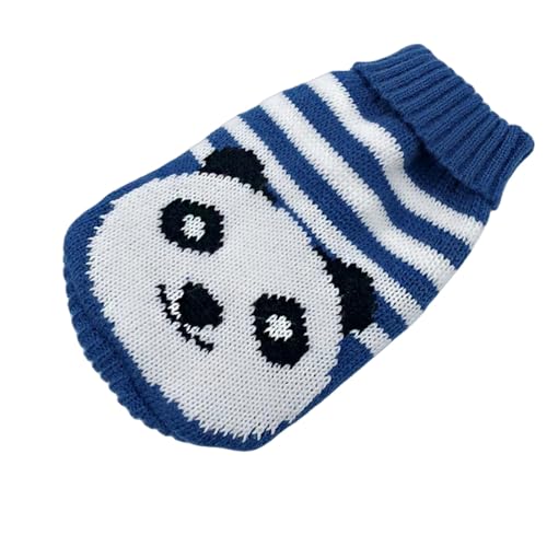 GAGALU Jersey de Perros Ropa De Perro De Invierno Ropa De Suéter De Navidad Cálido Ropa De Mascota-Panda Azul-S von GAGALU