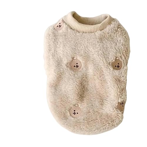 GAGALU Winterkleidung für Hunde, warm, Fleece, für kleine und mittelgroße Hunde, Khaki-L von GAGALU