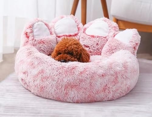 GALLUMAR Hundebett, Hundebett, Krallenbett, Hundebett, Katzenbett, Katzenbett, Hundebett, weiches Hundebett (55, Rosa) von GALLUMAR