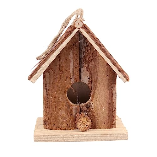 GALPADA 1Stück Hölzerner Vogelkäfig Für Außenbereich Doppelt Geneigtes Design Zufällige Holzmaserung Als Vogel Nest Ornament Wetterfest Und Langlebig Für Haustier Vögel von GALPADA