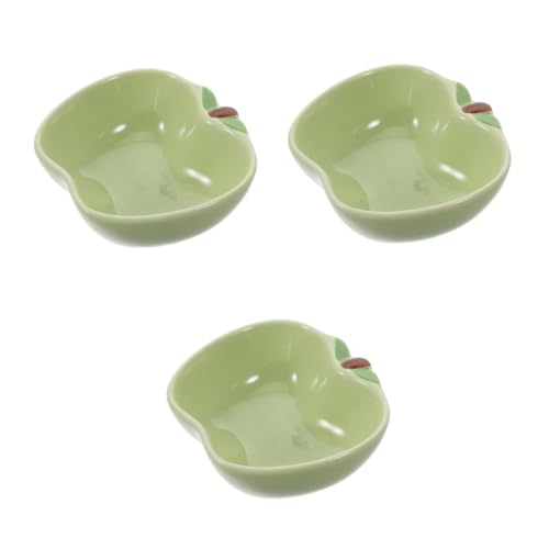 GALPADA 3st Hamsterschale Aus Keramik Futternapf Für Igel Kleiner Haustiernapf Kleiner Wassernapf Für Haustiere Kleiner Futternapf Rattenfutter Chinchilla-wasserschale Light Green von GALPADA