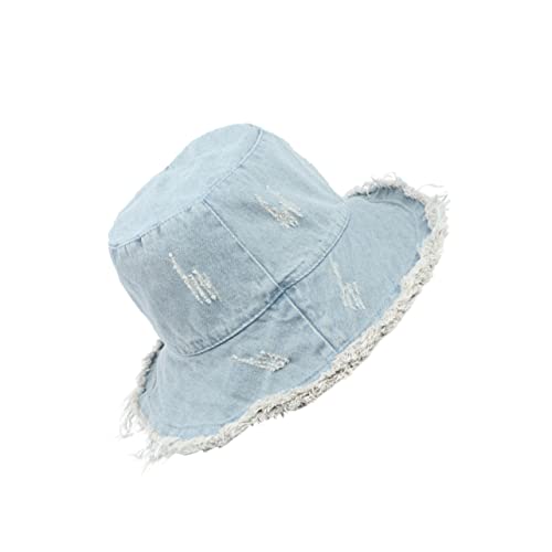 GALPADA Eimerhut Aus Denim Bucket Hats Für Damen Sonnenhüte Für Damen Strandhut Eimerhüte Fischermützen Im Freien Reisezubehör Sommermützen Sonnenhut Männer Und Frauen Draussen von GALPADA