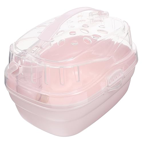 GALPADA Hamster Transportbox aus Kunststoff Atmungsaktive Reisekäfig für Kleintiere für Ausflüge und Reisen Klassisches Design Zartem Kirschblütenpink GALPADA Hamster Transportbox aus Kunststoff Atmungsaktive Reisekäfig für Kleintiere für Ausflüge und Reisen Klassisches Design Zartem Kirschblütenpink von GALPADA