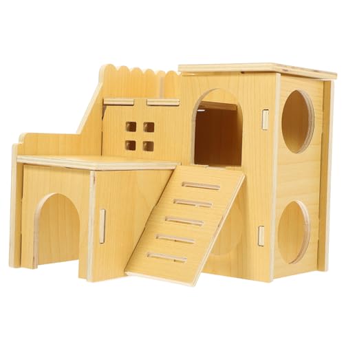 GALPADA Holz Hamsterhaus Nest Zweistöckiges Versteck aus Natürlichem Holz Atmungsaktiv Geruchlos Sicher für Zwerghamster und Kleine Kleintiere DIY Bemalbar Trainieren GALPADA Holz Hamsterhaus Nest Zweistöckiges Versteck aus Natürlichem Holz Atmungsaktiv Geruchlos Sicher für Zwerghamster und Kleine Kleintiere DIY Bemalbar Trainieren von GALPADA