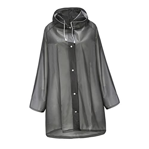 GALPADA Wiederverwendbare Regenbekleidung Regenjacke Insgesamt Regenmäntel Overall Durchsichtiger Regenponcho Regenponchos Für Erwachsene Klarer Poncho Südkorea Tragbar Fräulein von GALPADA