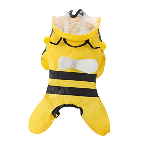 GANAZONO 1 STK Regenmantel für Haustiere Hundezubehör Regenjacke Regenmantel Hund hunderegencape hunderegenmantel wimperntusche Regenbekleidung für Haustiere Haustier Slicker Stoff Yellow von GANAZONO