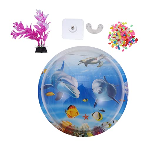 GANAZONO 1 Satz An Der Wand Befestigtes Aquarium Im Freien Wandvase Pflanzen Teich Transportbehälter Für Fische Schüssel Luft Töpfe Drinnen Künstlich Randlos Schwamm Wasser Blue Acryl von GANAZONO