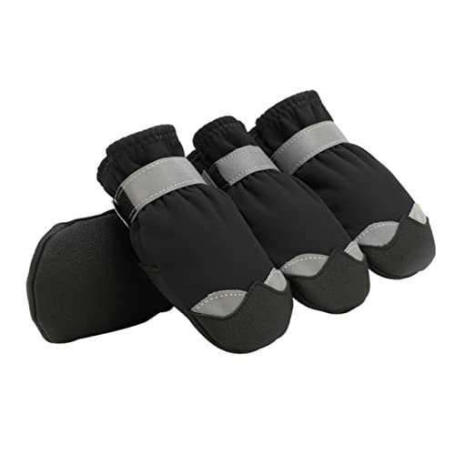 GANAZONO Welpen-Schneestiefel-Set 4-teilig Hunde-Outdoor-Schuhe Weiche Sohle – von GANAZONO