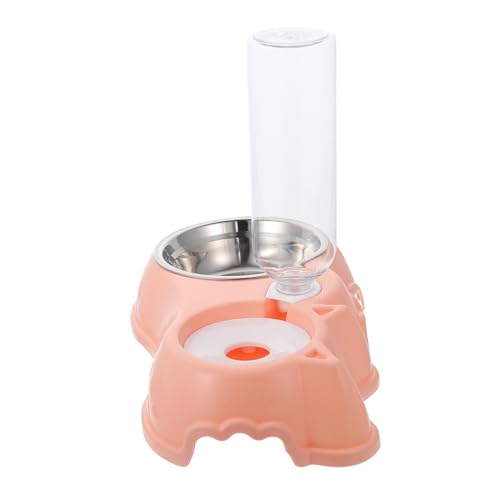 GANAZONO 1 Satz Zubringer Hundenapf Futterzubehör für Katzen Katzenfutter Hundefutter Katzennapf pet Feeder pet Bowl Abnehmbarer Futterautomat Haustier-Napf-Flaschenzuführung Plastik Rosa von GANAZONO