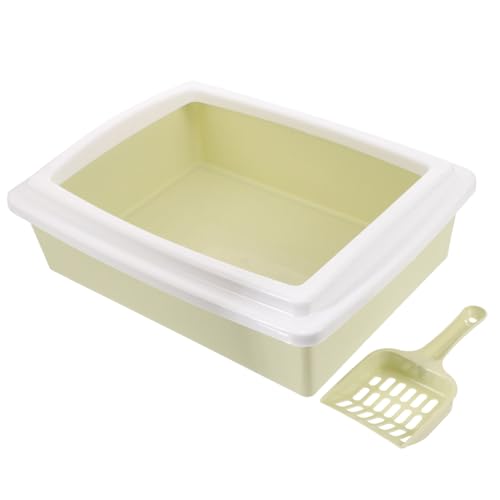 GANAZONO 1 Set-Box Katzentoilette Katzenstange Haustier Katzen Katzenfutter Kratzbaum Für Wohnungskatzen Katzenboxen Kätzchen Mehrere Katzenspielzeug Pp Light Green von GANAZONO