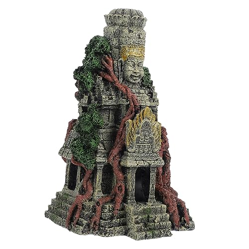 GANAZONO 1 Stück Aquarium Dekoration Fischhöhle Aquarium Set Aquarium Ornament Röhre Statue Tempel Aquarium Koralle Aquarium Aquarium Felsen Teich Haustier Rampe von GANAZONO