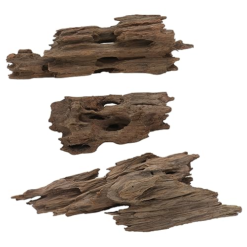 GANAZONO 1 natürliches versunkenes Holz Dekoration Aquarium-Pflanzenstumpf-Ornament Neon aufzuchtfutter Fische bürodeko Zweige des Aquariums hölzerner hohler Baumstammdekor natürliches Holz von GANAZONO