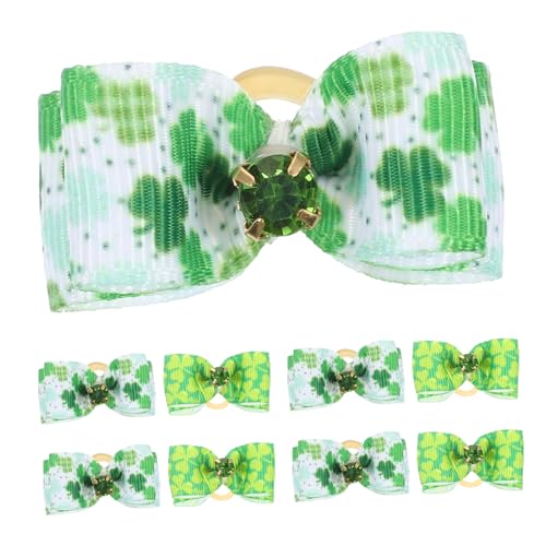 GANAZONO 10St Kopfbedeckung für Haustiere kleine Hunde Hundezahnbürste und Zahnpasta hundehaarspange Hundeleine puppenzubehör Haargummi Haarschmuck Haargummi für Hunde Polyester Light Green von GANAZONO