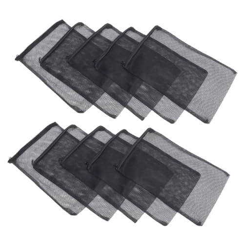 GANAZONO 10st Filterbeutel Für Aquarien Aquariumreiniger Teichpumpe Und Filterset Schwamm Luft Schwimmbad Kanister Panzer Schwämme Für Fischfilter Vakuum Tank Aquarienfilter Polyester Black von GANAZONO