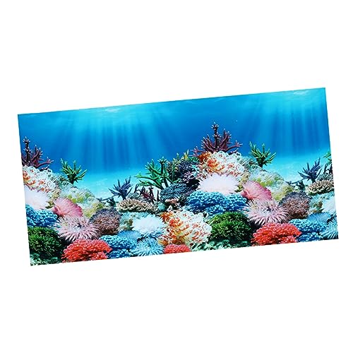 GANAZONO 1Stk Hintergrundaufkleber Tank Wand Aquarium Dekorationen für Aquarien Poster Marine Dekoration fensterdekoration fensterpolster haustürdeko Seestück-Aufkleber 3D-Aufkleber von GANAZONO