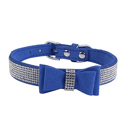 GANAZONO 1Stk Hot Diamond Hundehalsband Kettenhundetraining Halsband für Welpen Rottweiler hundefliege Halsband Hundehalsbänder Kragen Hundehalsband aus Filz Halskette für Haustiere Blue von GANAZONO