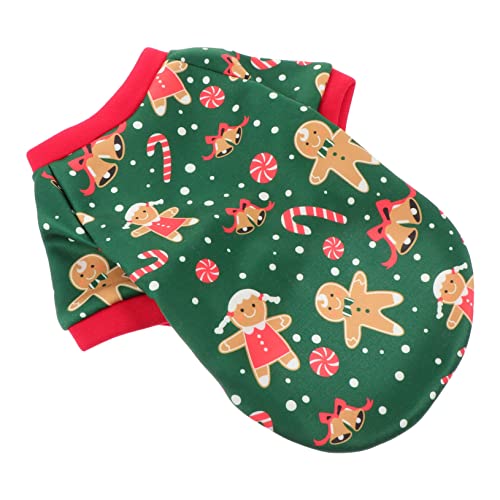 GANAZONO 1Stk Weihnachtskleidung für Hunde Hundejacke Welpe Hundematte Hundepyjama Weihnachts hundepullover Dog Christmas Costume Hund lustige Kleidung Hundebekleidung Polyester-Vlies Green von GANAZONO