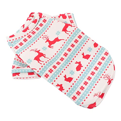 GANAZONO 1Stk Weihnachtskleidung für Hunde Hundezubehör Hundekostüme für große Hunde hundeschal Weihnachten Weihnachts hundepullover Haustierbekleidung Haustierbedarf Polyester-Vlies Weiß von GANAZONO